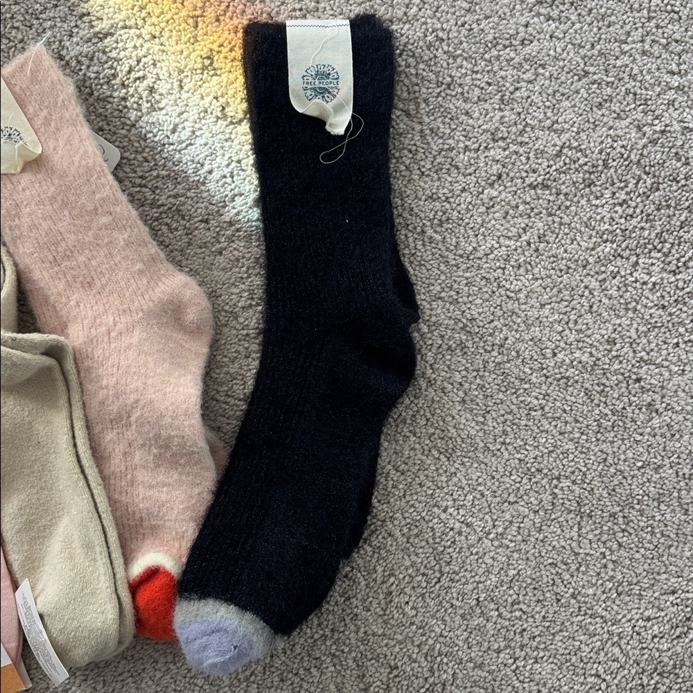 Free people fuzzy sock bundle - Picture 2 of 5